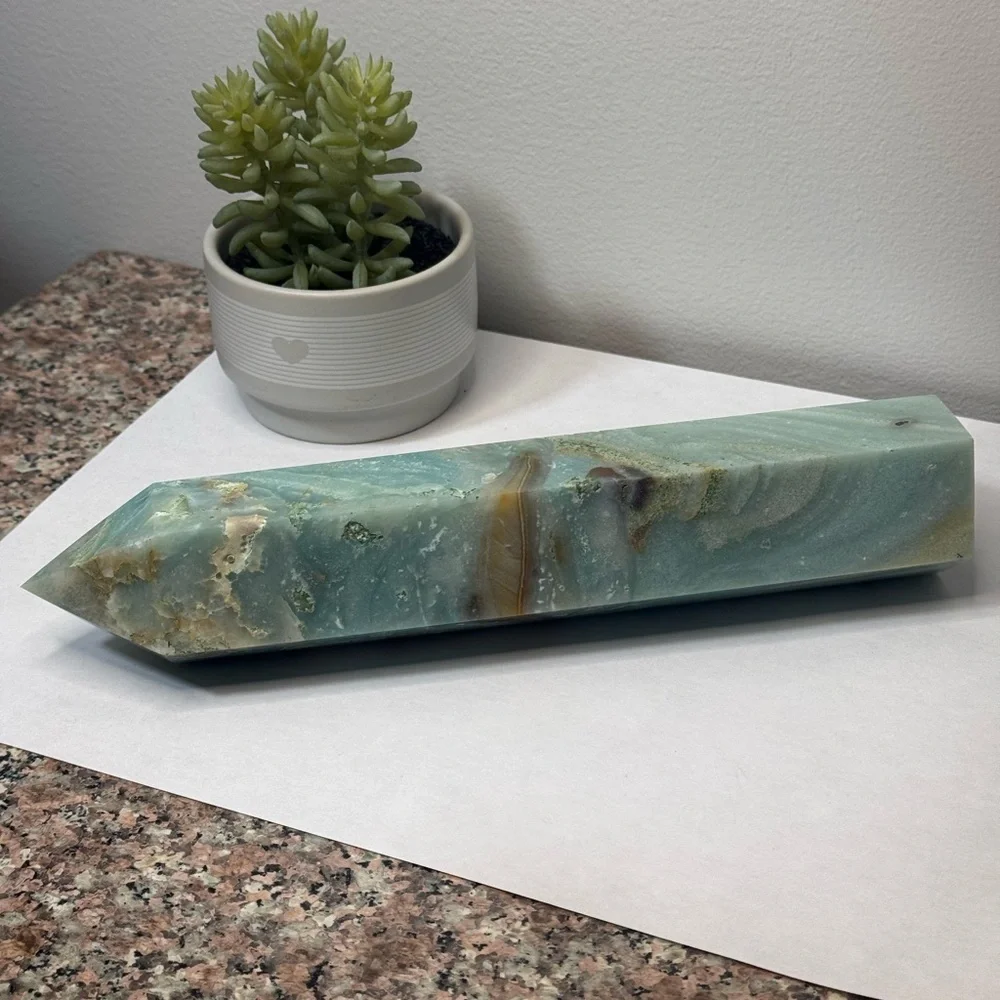 Huge Blue Caribbean Calcite Tower